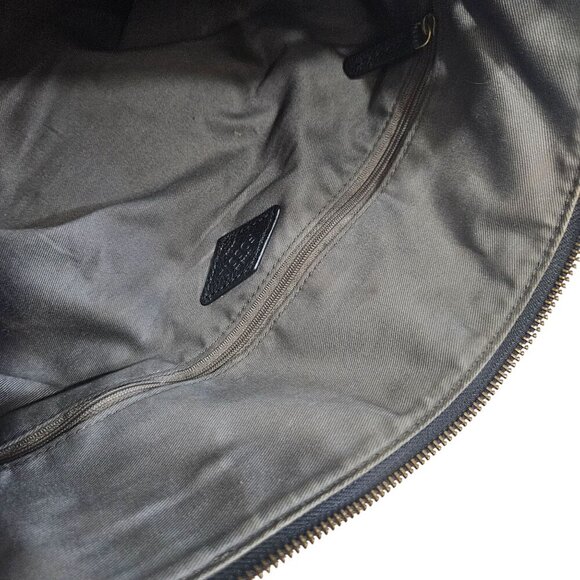 Fossil Two-Tone Leather Tote Bag‎ With Adjustable Crossbody Strap Brass Hardware - Picture 4 of 11